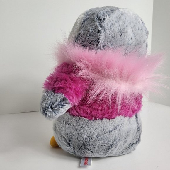 Aurora Plush Penguin Pom Pom Jewel Stuffed Animal Pink Winter Coat 2017 - Picture 12 of 16
